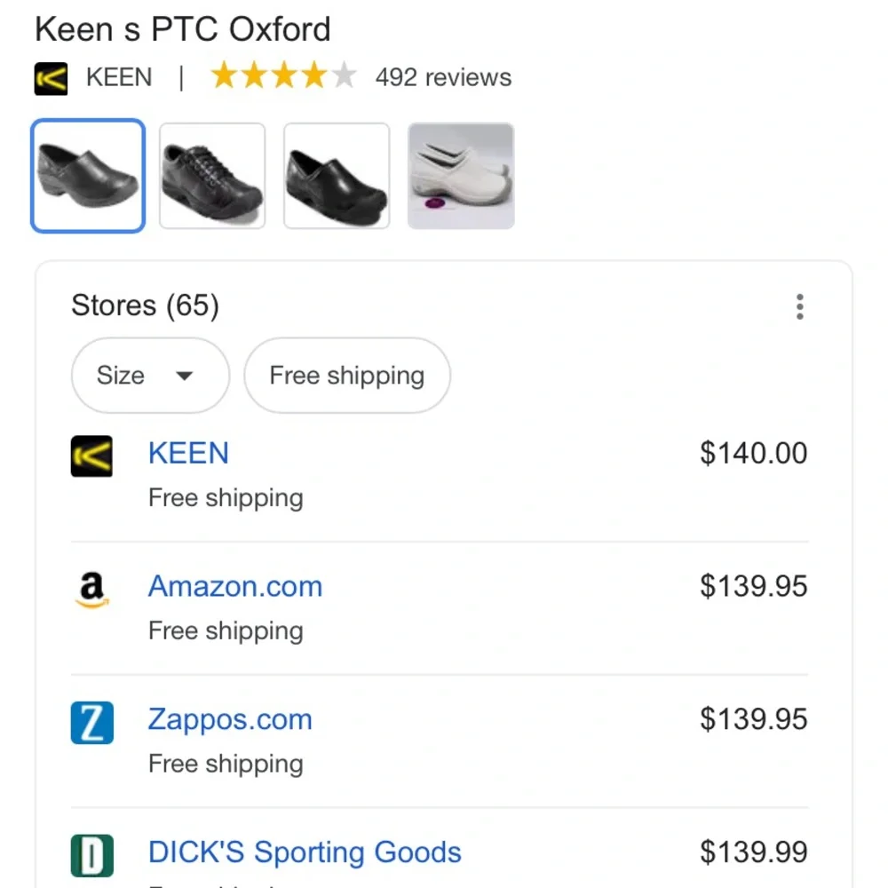 Keen Ptc Oxford work shoe size 7 - Picture 6 of 12